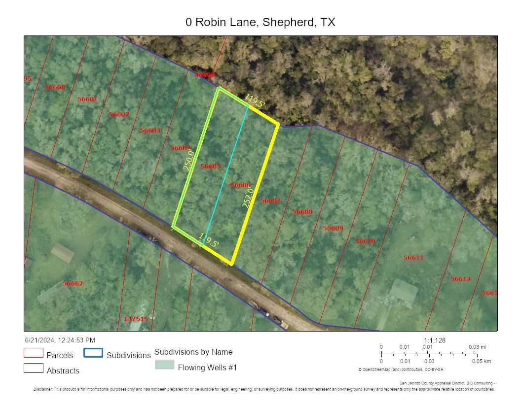 Real estate property located at 0 Robin, San Jacinto, Flowing Wells #1, Shepherd, TX, US