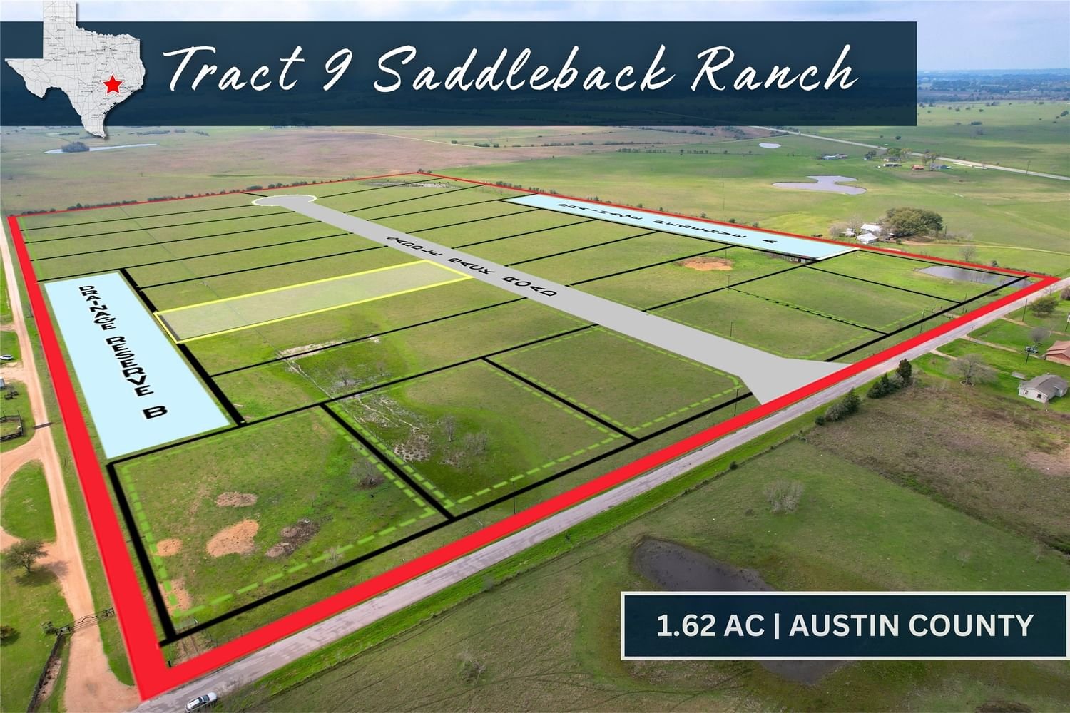 Real estate property located at Tract 9 Lisa Mae Rd, Austin, Saddleback Ranch Estates, Bellville, TX, US