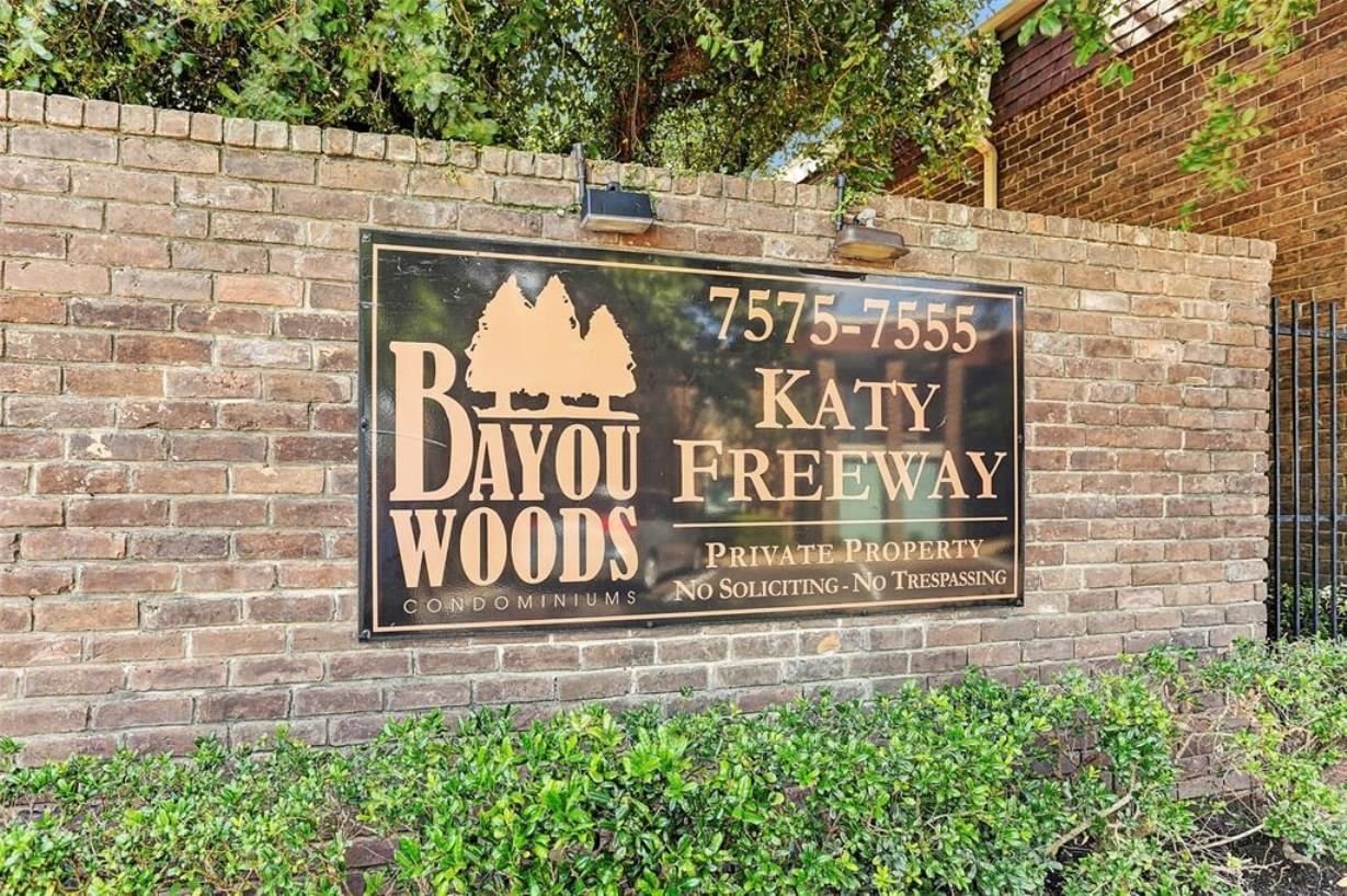 Real estate property located at 7575 Katy #75, Harris, Bayou Woods Condo, Houston, TX, US
