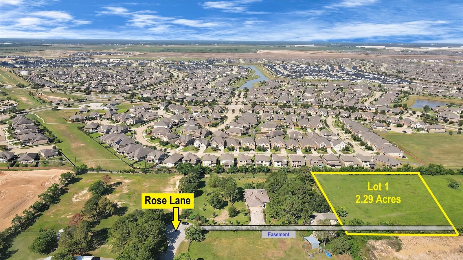 Real estate property located at TBD1 Rose lane, Fort Bend, Rose Dale, Katy, TX, US