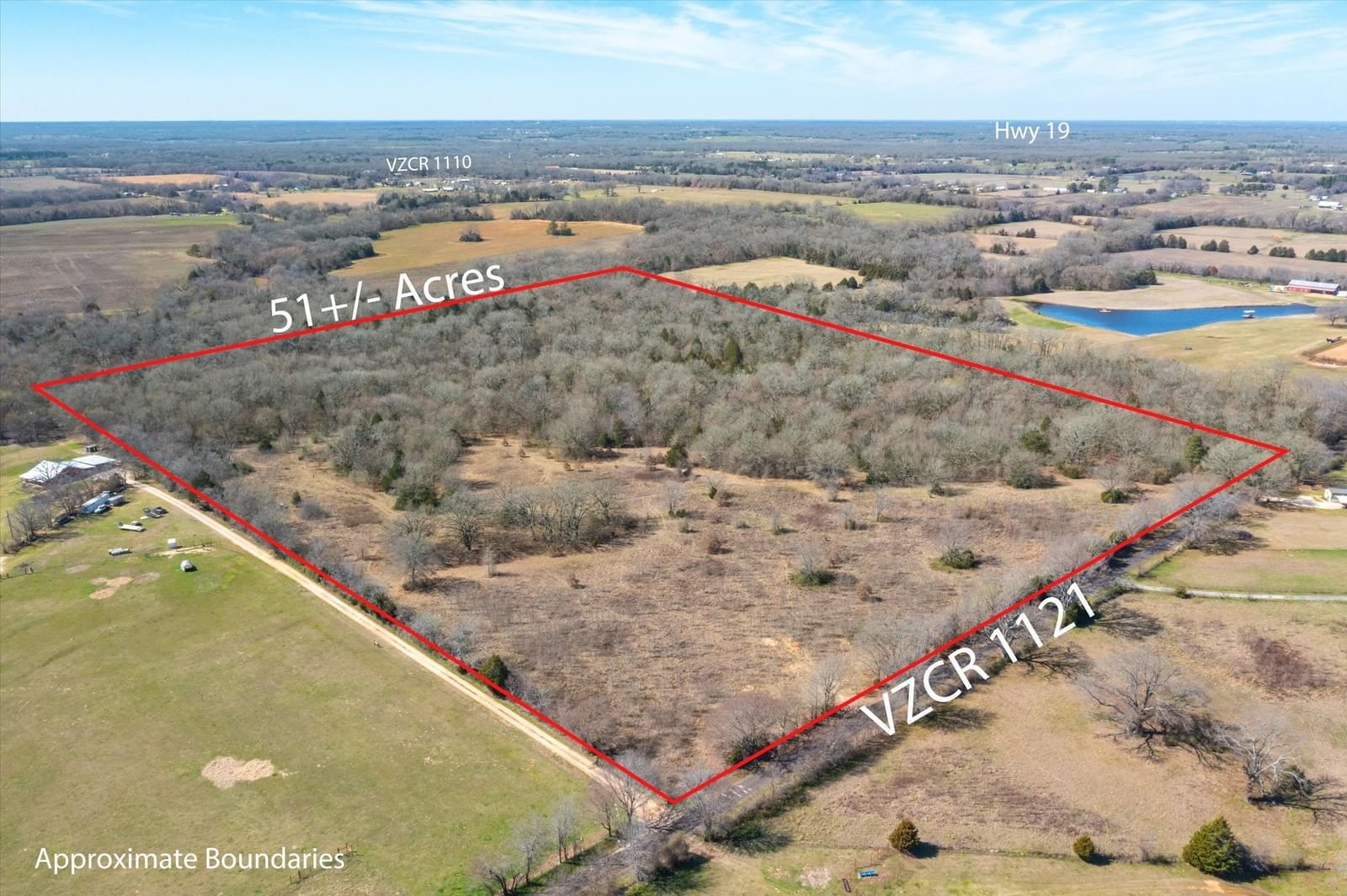 Real estate property located at 51.72+/- Acres VZ County Road 1121, Van Zandt, None, Grand Saline, TX, US