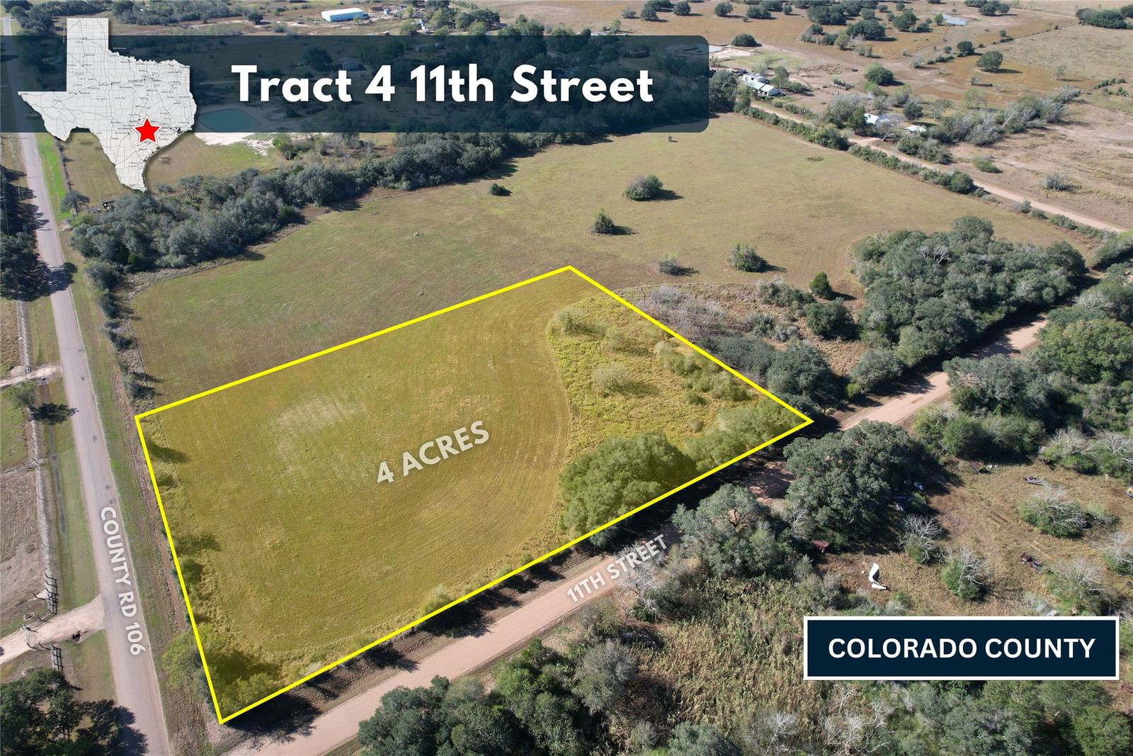 Real estate property located at Tract 4 11Th, Colorado, Rock Island Outlots, Rock Island, TX, US