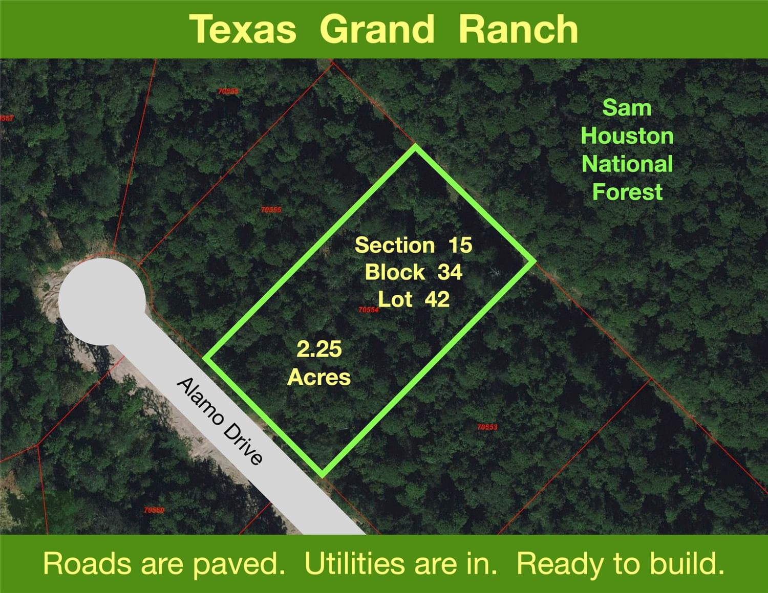 Real estate property located at 15-34-42 Alamo, Walker, Texas Grand Ranch, Huntsville, TX, US