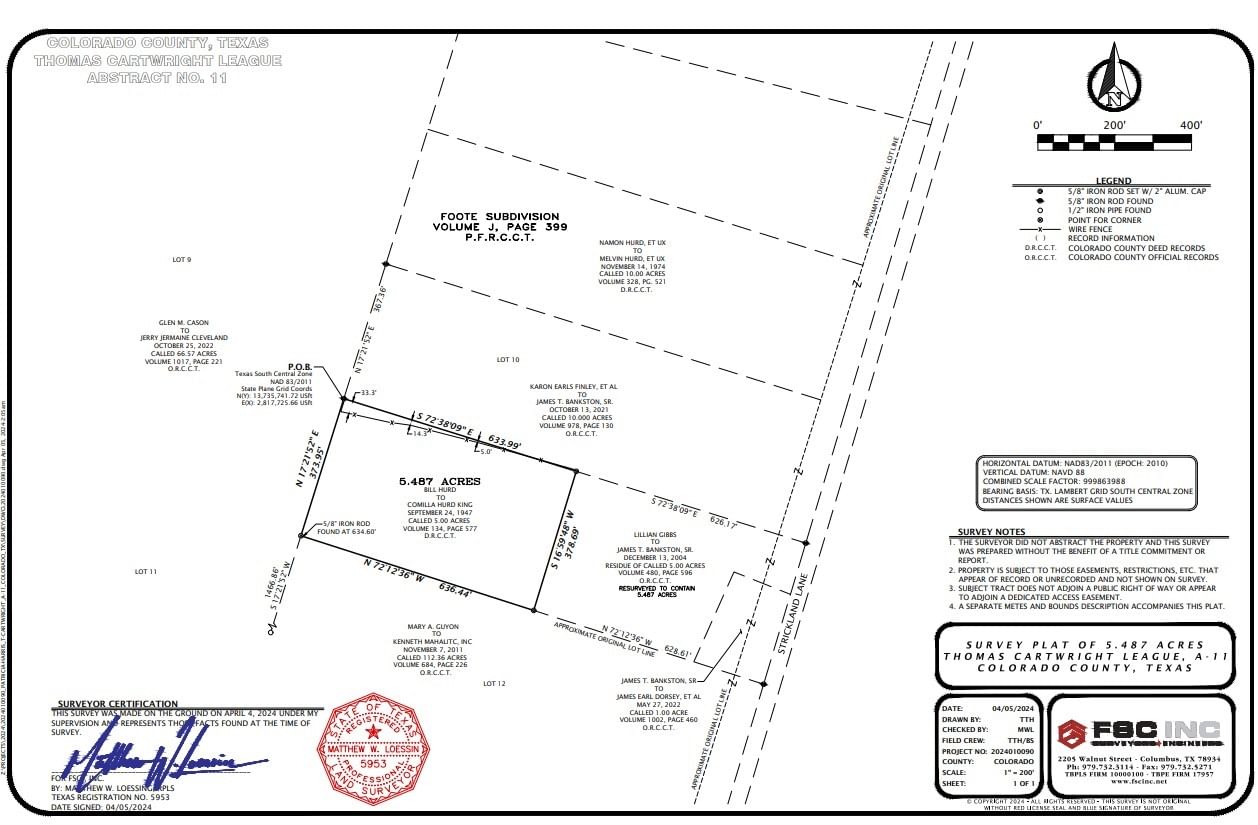 Real estate property located at 1615 Strickland, Colorado, A-11 Thomas Cartwright, Eagle Lake, TX, US