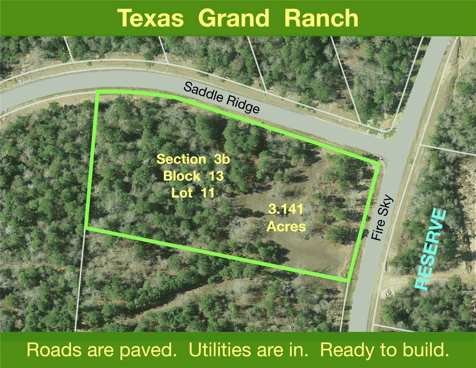 Real estate property located at 3b-13-11 Saddle Ridge, Walker, I Texas Grand Ranch Ph 3b, Huntsville, TX, US