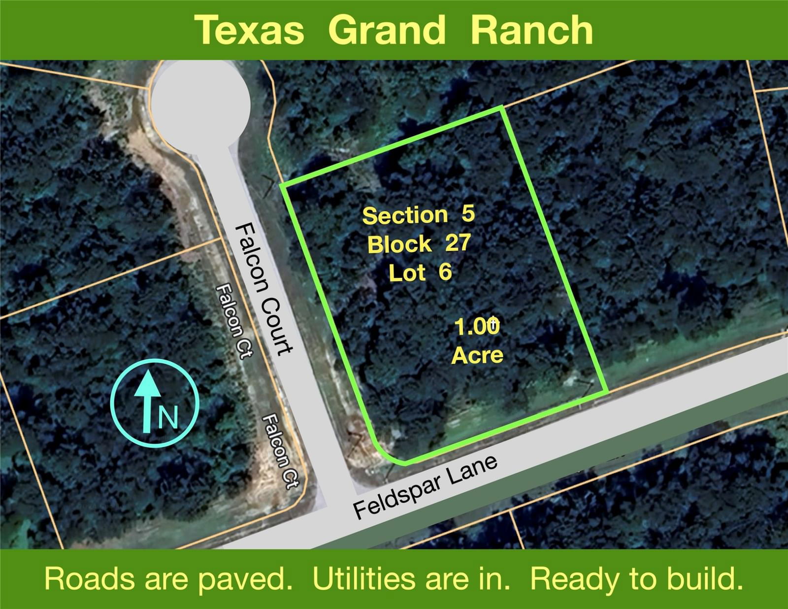 Real estate property located at 5-27-6 Feldspar, Walker, Texas Grand Ranch, Huntsville, TX, US