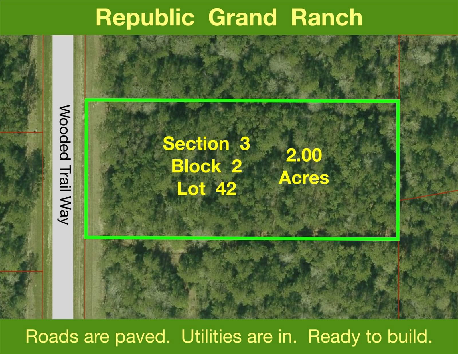 Real estate property located at 15856 Wooded Trail, Montgomery, Republic Grand Ranch, Willis, TX, US