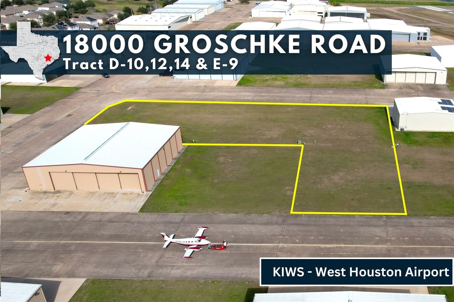 Real estate property located at 18000 Tract D-1 Groschke, Harris, West Airport Hangars & Airport, Houston, TX, US