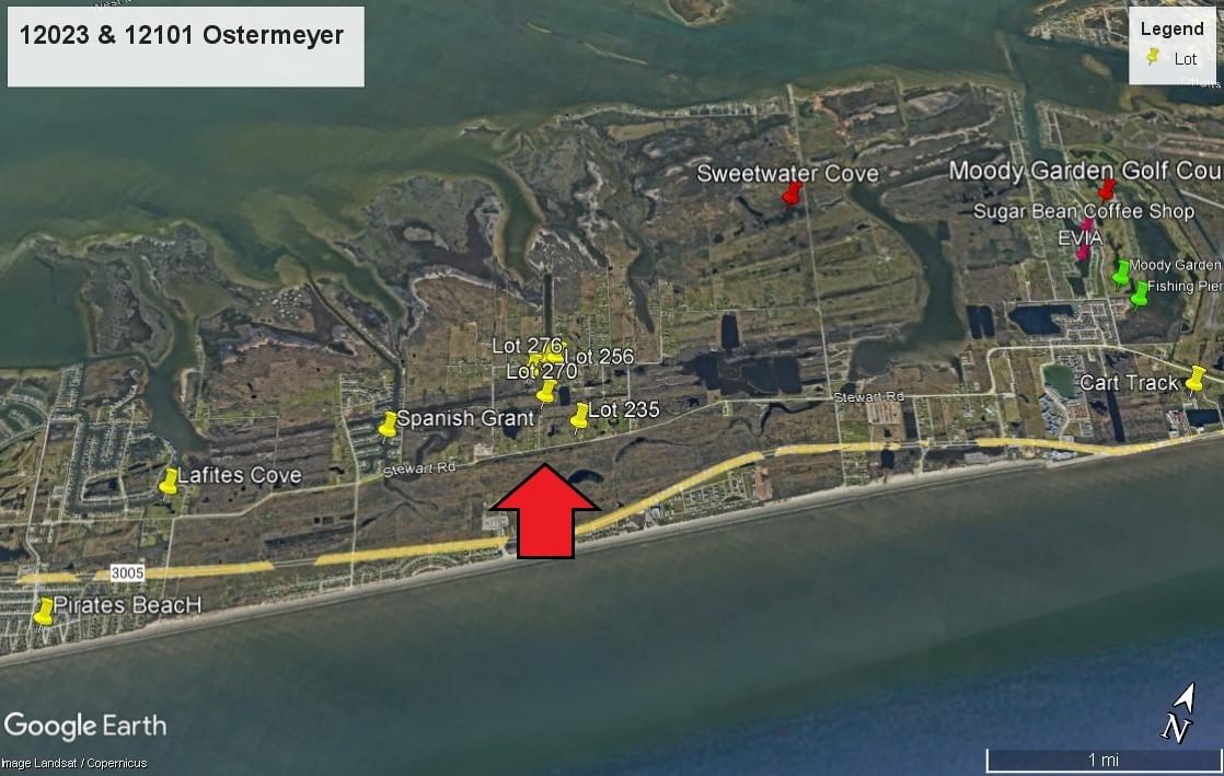 Real estate property located at 12023 Ostermeyer Road, Galveston, Trimble & Lindsey Sec 2, Galveston, TX, US