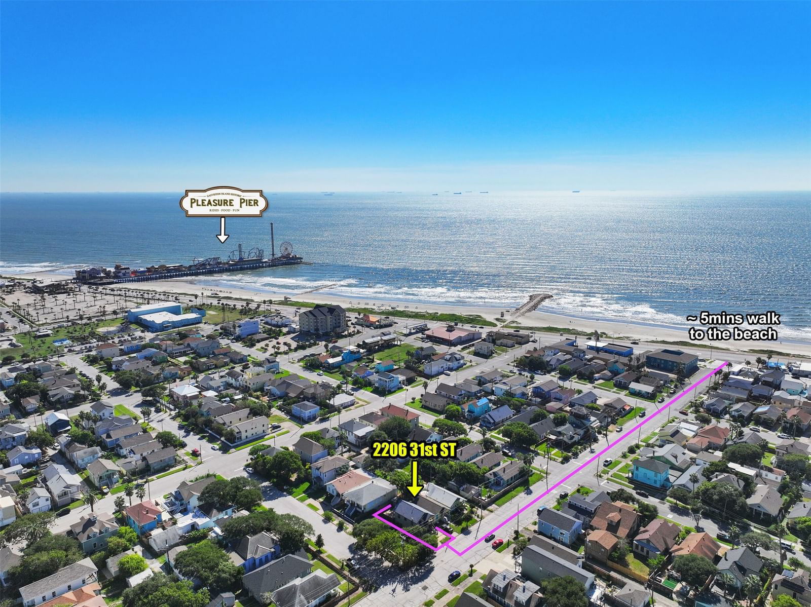 Real estate property located at 2206 31st, Galveston, Galveston Outlots, Galveston, TX, US