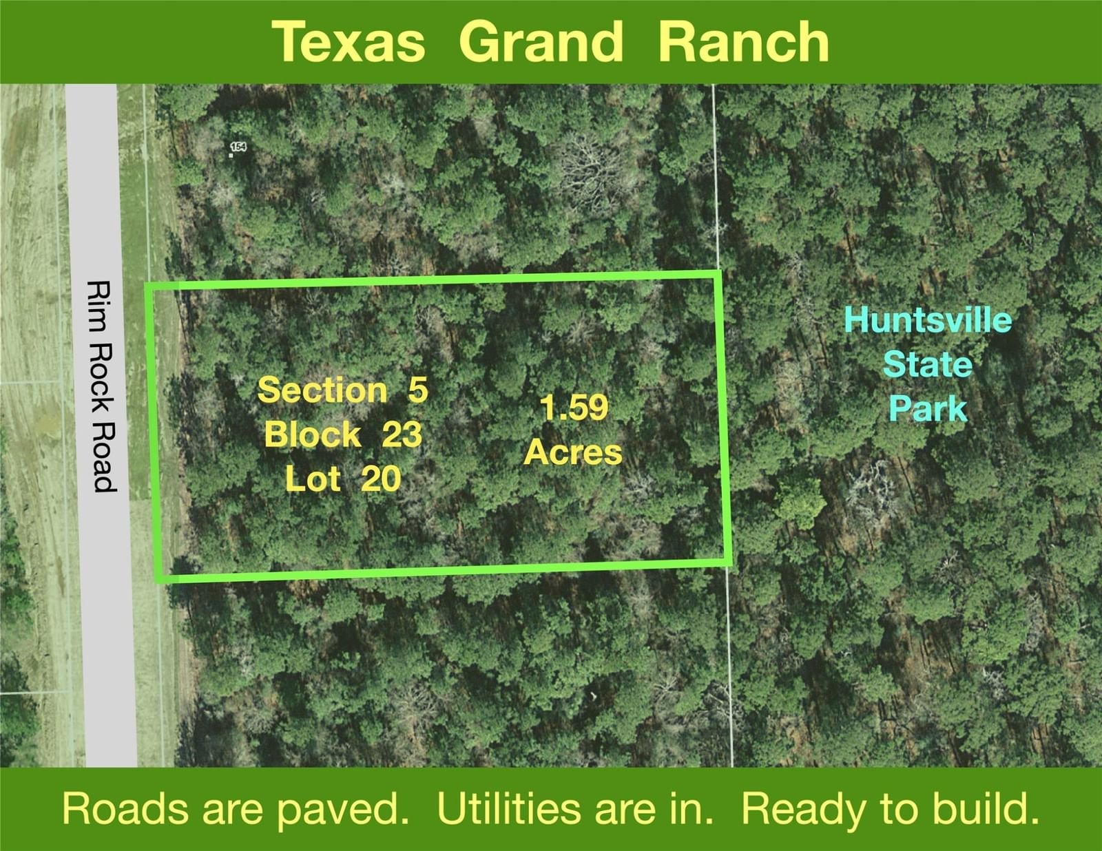 Real estate property located at 5-23-20 Rim Rock, Walker, Texas Grand Ranch, Huntsville, TX, US
