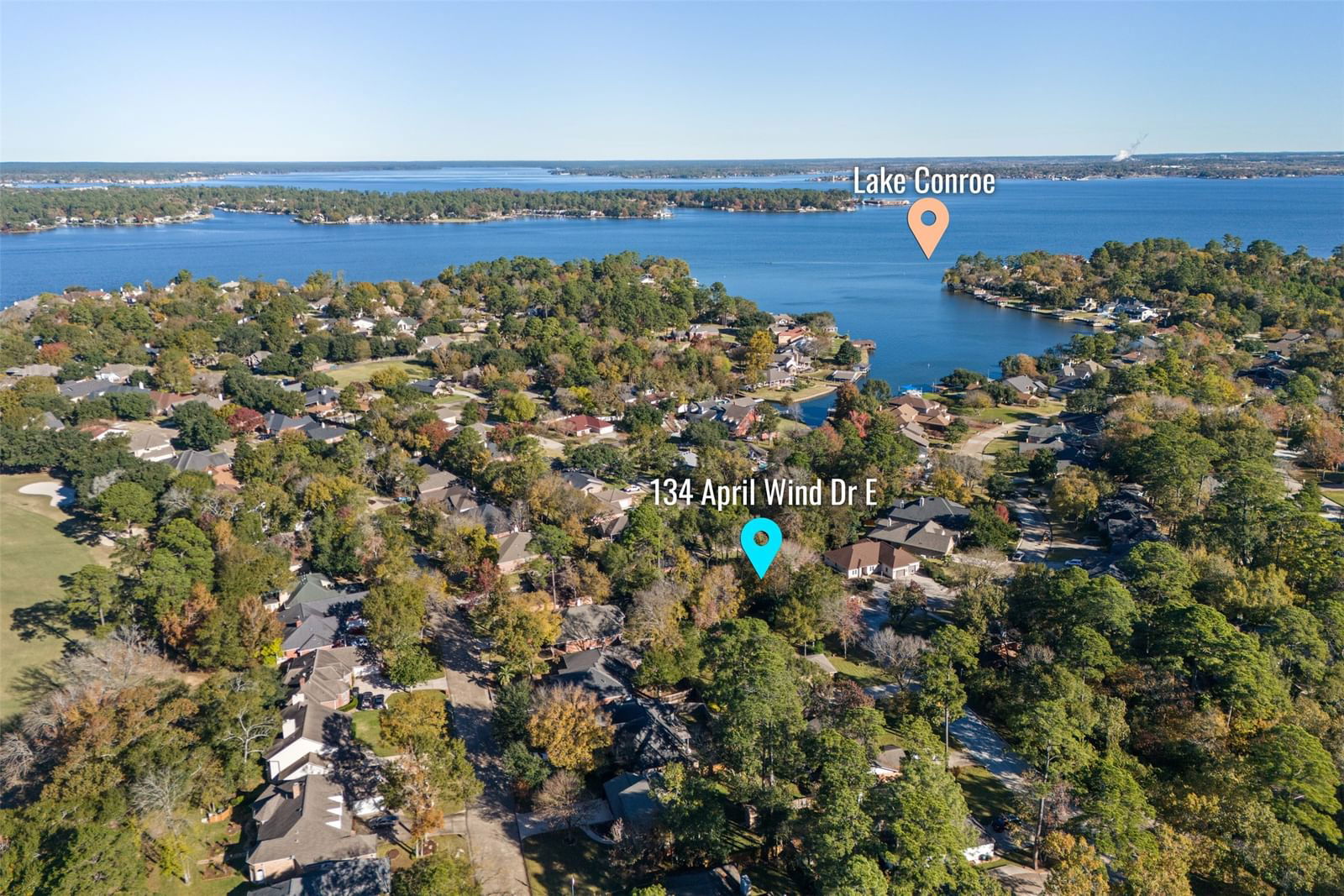 Real estate property located at 134 April Wind, Montgomery, April Sound, Conroe, TX, US