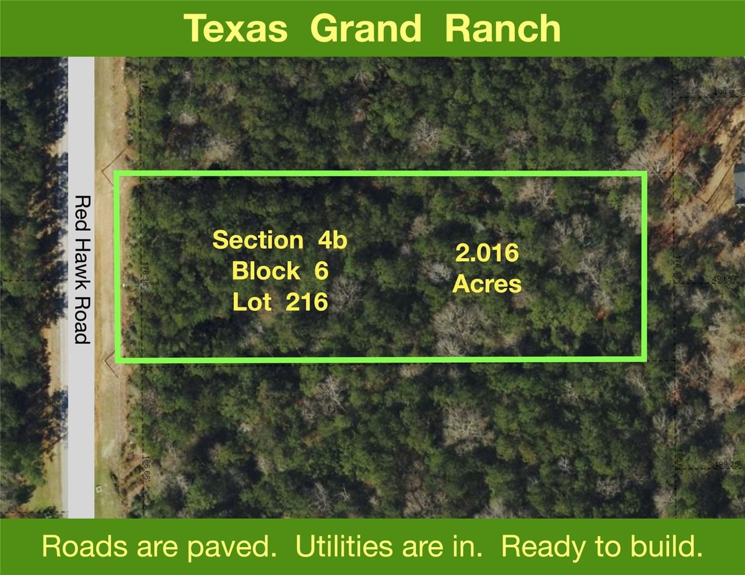 Real estate property located at 4b-6-216 Red Hawk, Walker, Texas Grand Ranch, Huntsville, TX, US
