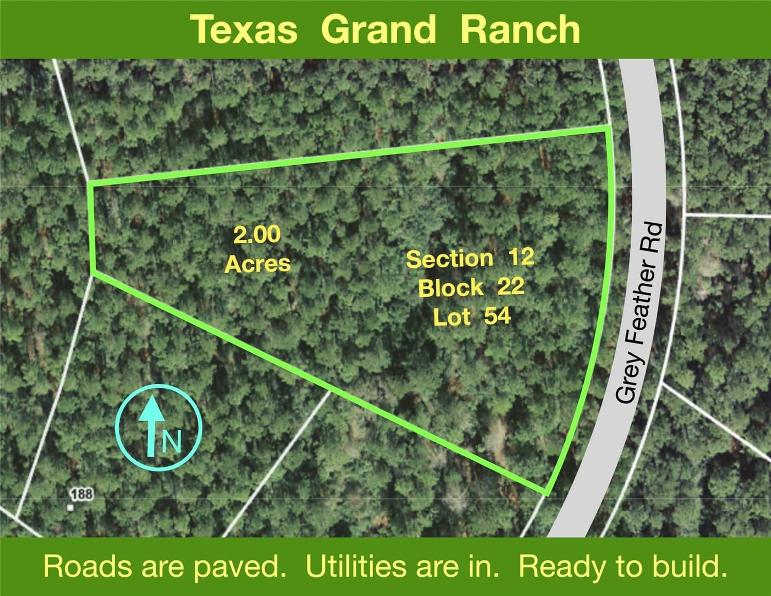 Real estate property located at 12-22-54 Grey Feather, Walker, Texas Grand Ranch, Huntsville, TX, US