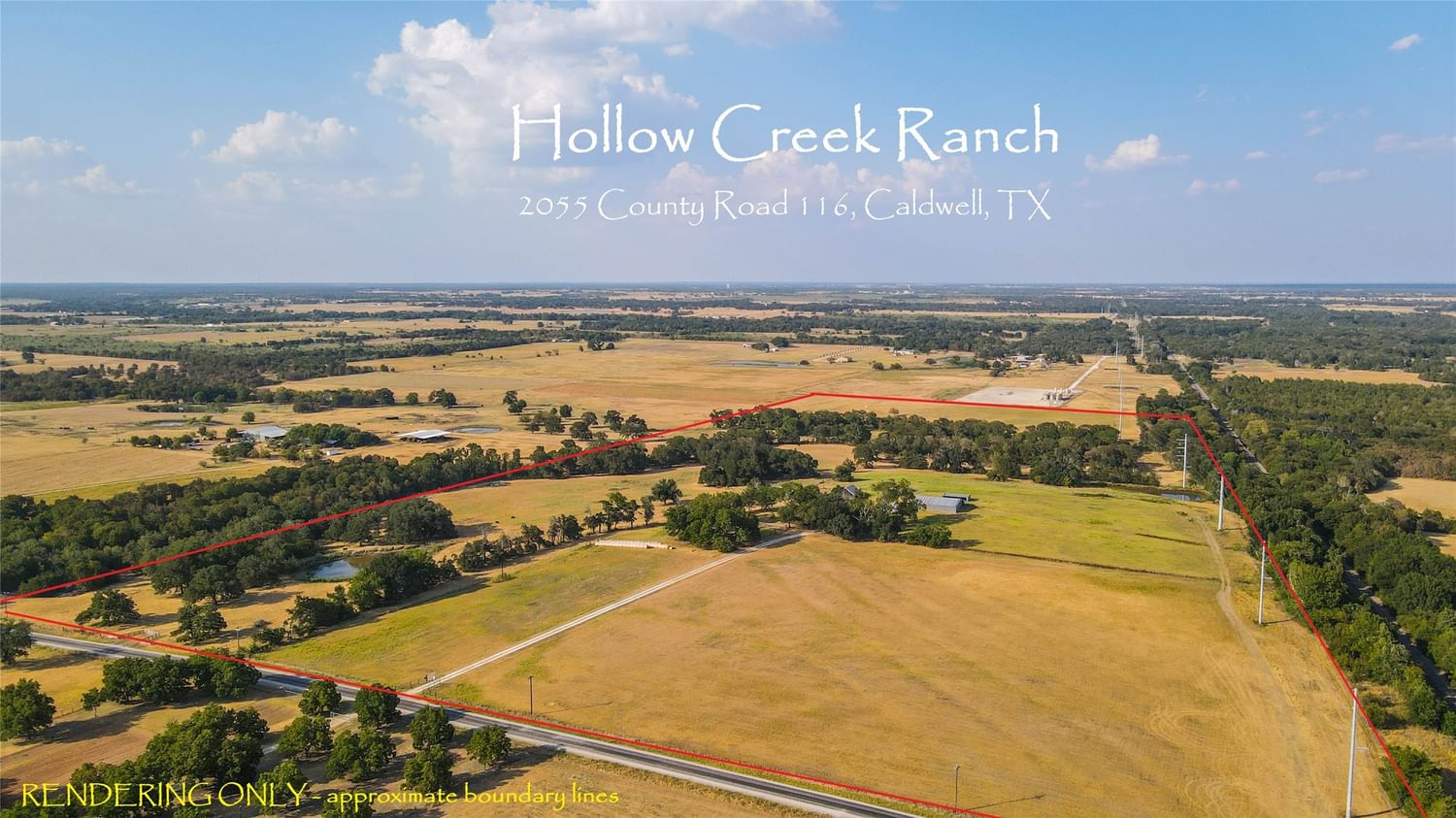Real estate property located at 2055 County Road 116 - 77 Acres, Burleson, Caldwell, TX, US