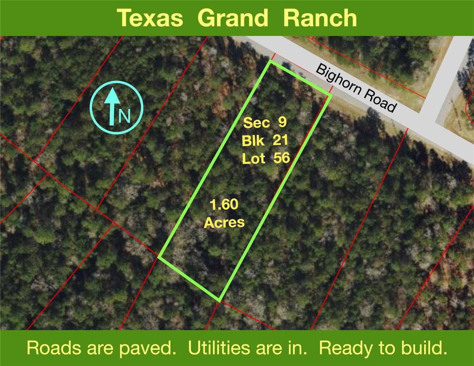 Real estate property located at 9-21-56 Bighorn, Walker, Texas Grand Ranch, New Waverly, TX, US