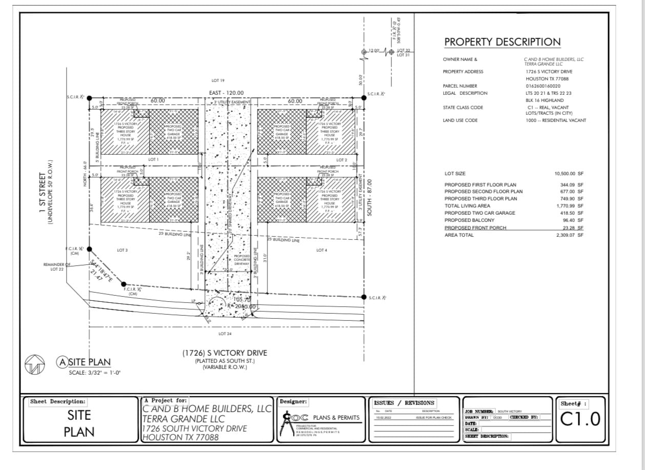 Real estate property located at 1726 Victory, Harris, Highland, Houston, TX, US