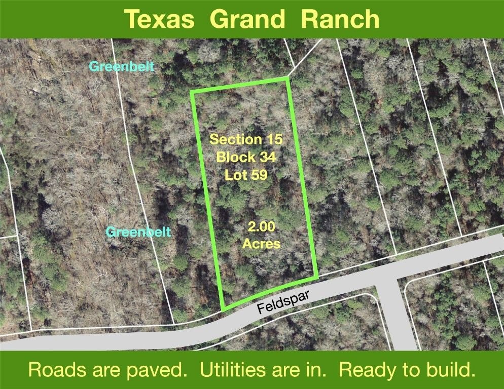 Real estate property located at 15-34-59 Feldspar, Walker, Huntsville, TX, US
