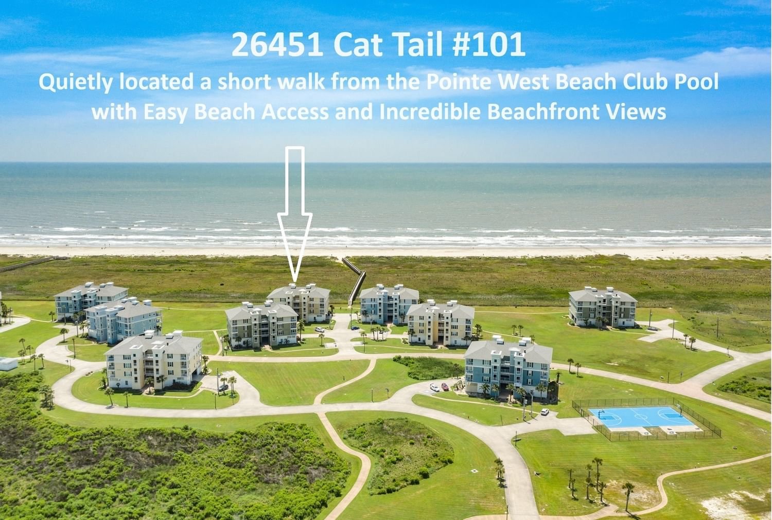 Real estate property located at 26451 Cat Tail #101, Galveston, Pointe West, Galveston, TX, US