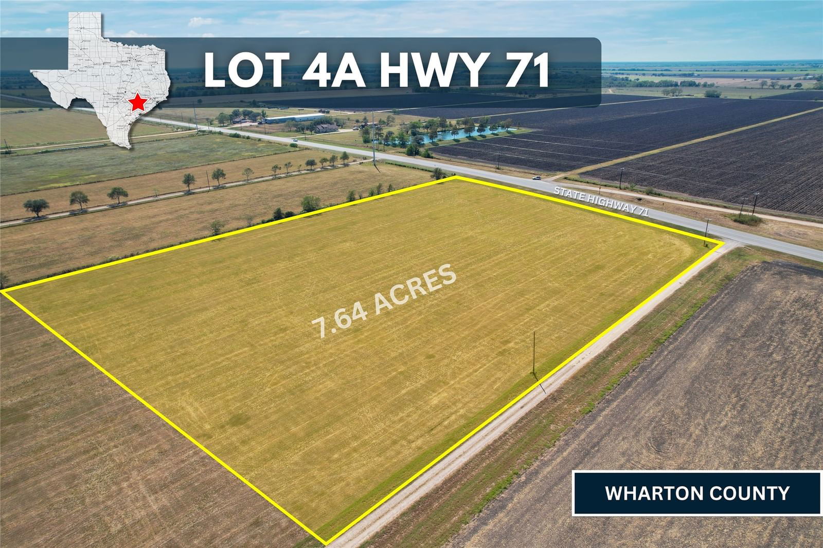 Real estate property located at Lot 4A Tx-71, Wharton, John S Evans Surv Abs #21, El Campo, TX, US