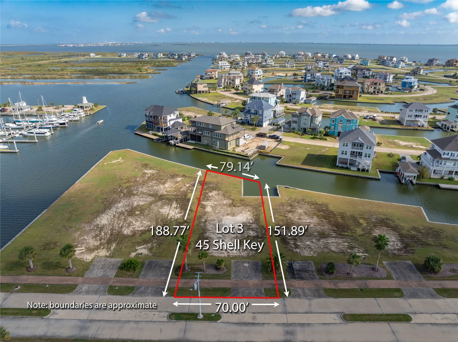 Real estate property located at 45 Shell Key, Galveston, Harborwalk Sec 5 2006, Hitchcock, TX, US