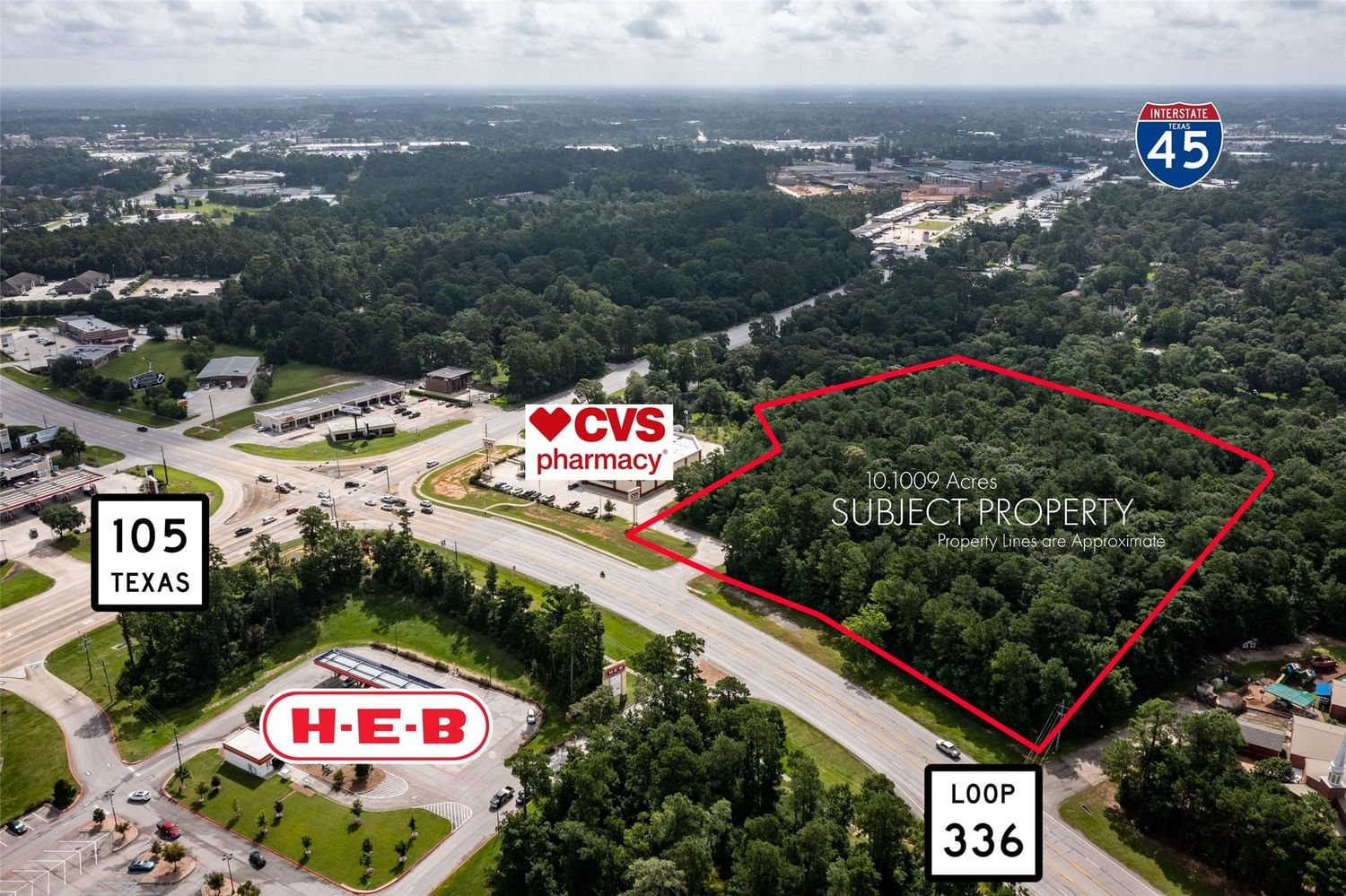 Real estate property located at 10 Acres SW Loop 336, Montgomery, N/A, Conroe, TX, US
