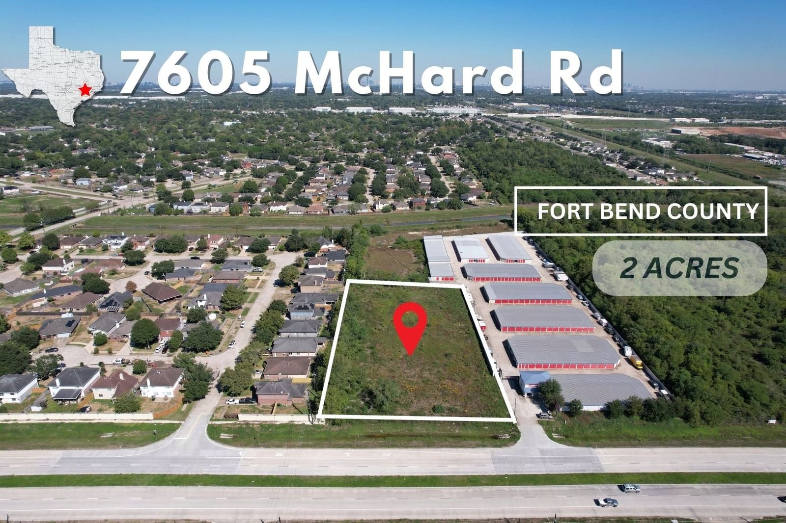 Real estate property located at 7605 McHard, Fort Bend, F Friedenhaus, Houston, TX, US