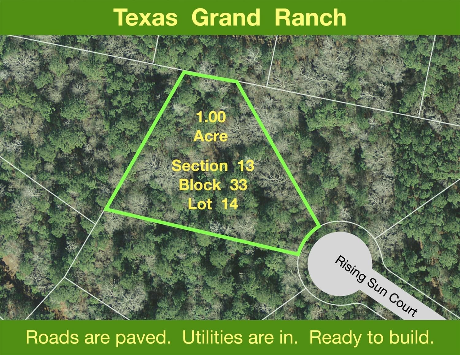 Real estate property located at 13-33-14 Rising Sun, Walker, Texas Grand Ranch, New Waverly, TX, US