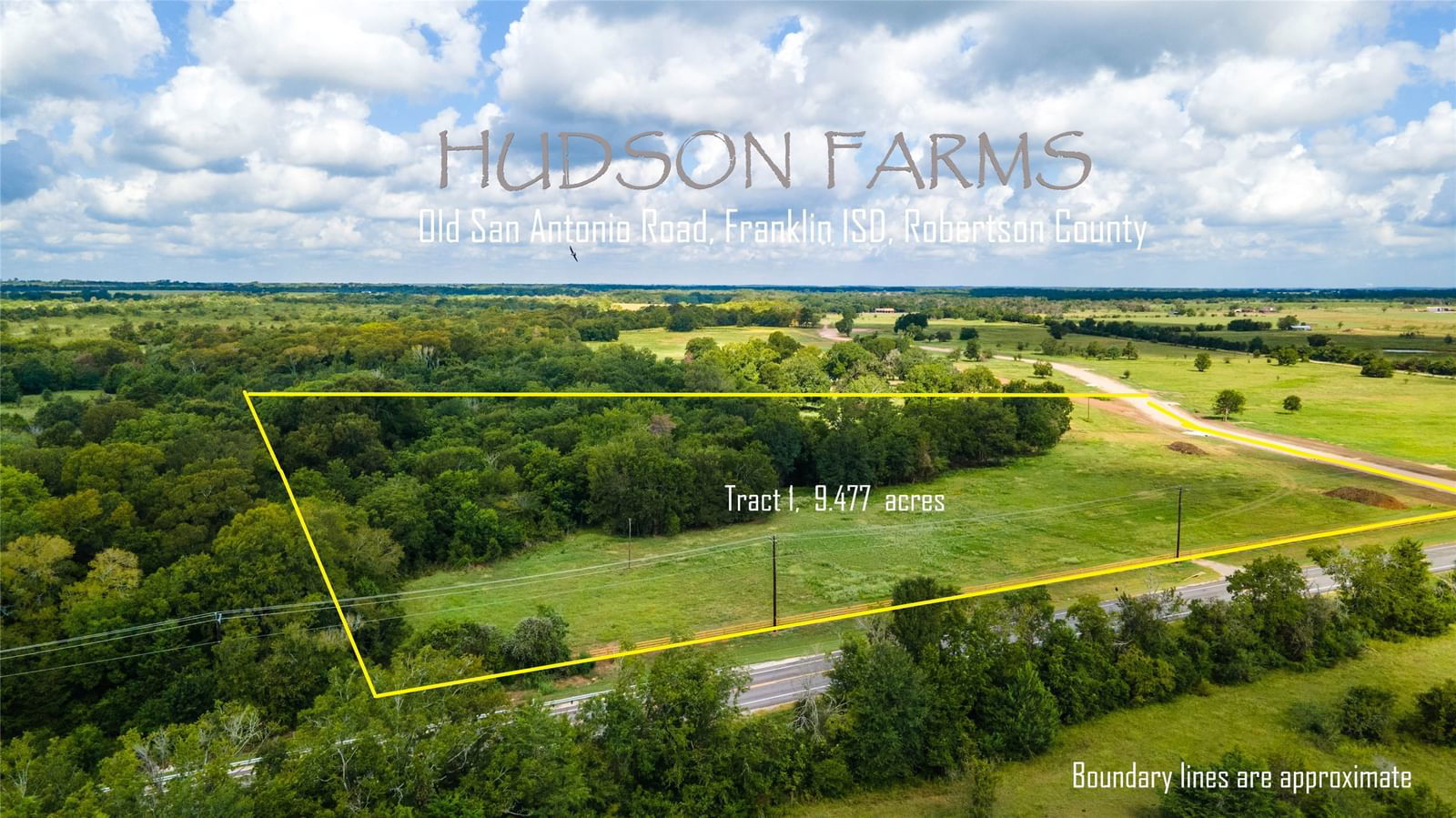 Real estate property located at TBD Hudson Farms Road - 10 acres Tract 1, Robertson, Hudson Farms, Franklin, TX, US