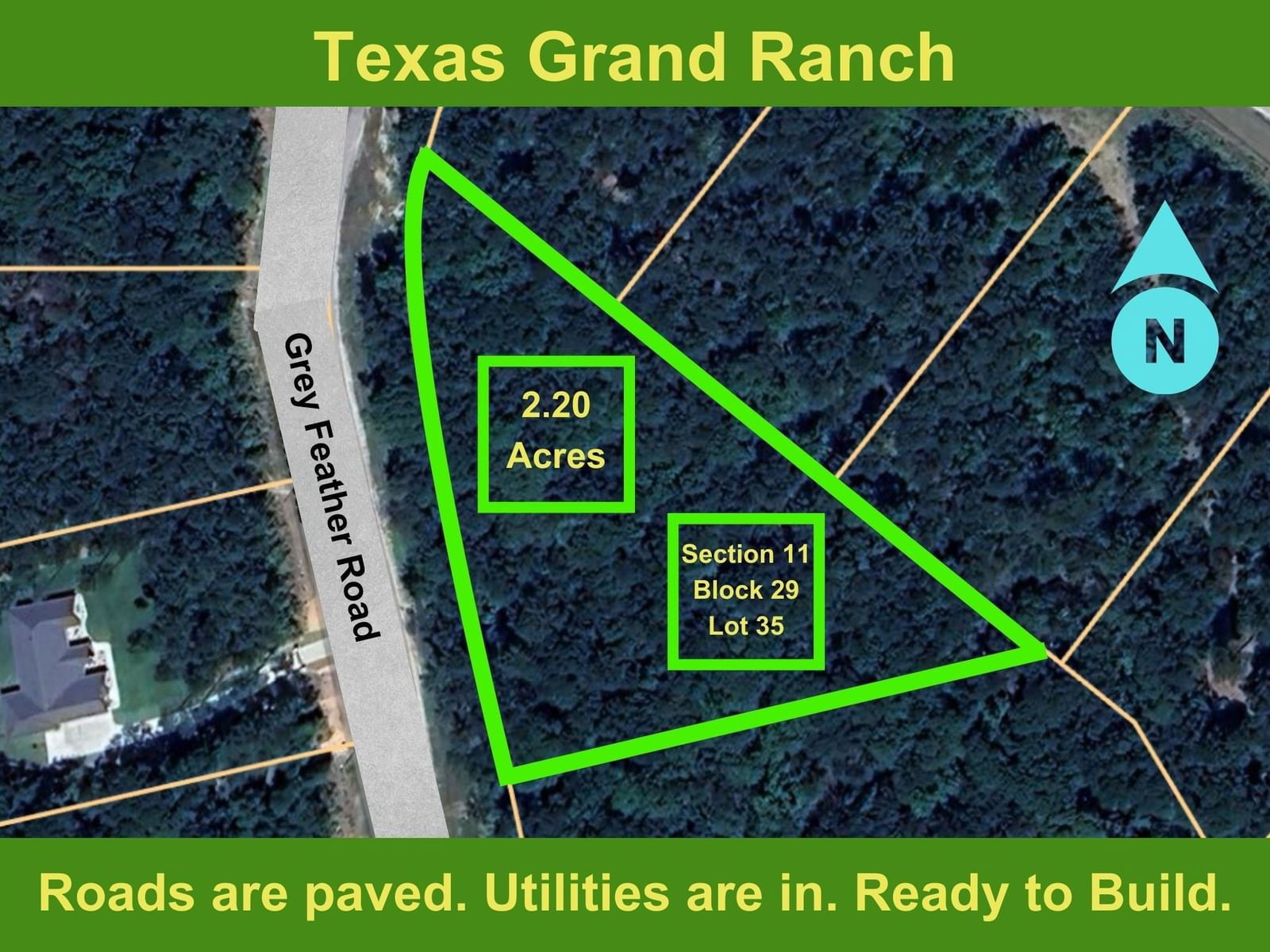 Real estate property located at 11-29-35 Grey Feather, Walker, Texas Grand Ranch, Huntsville, TX, US