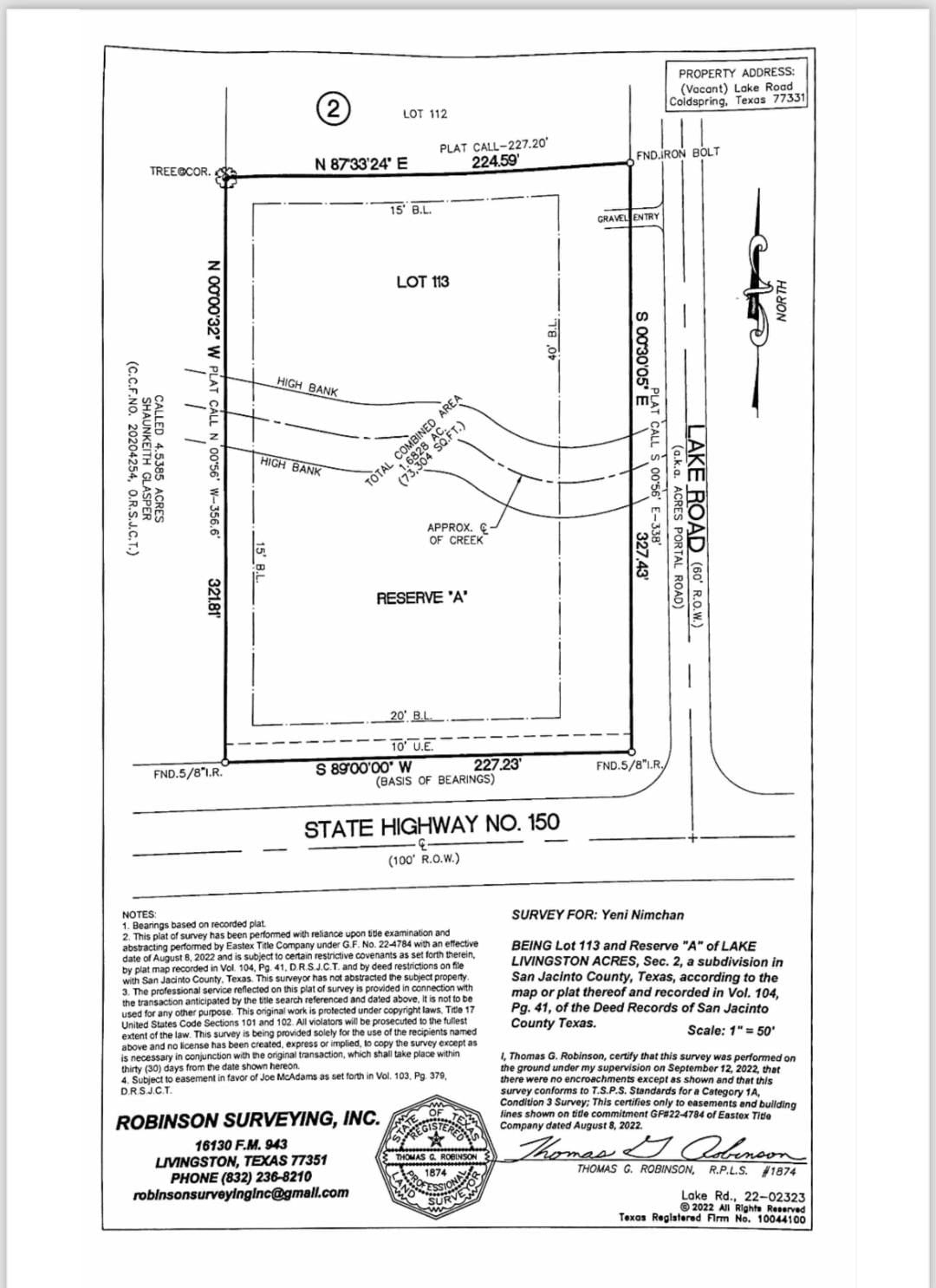 Real estate property located at 0 Lake, San Jacinto, Lake Livingston Acres #2, Coldspring, TX, US