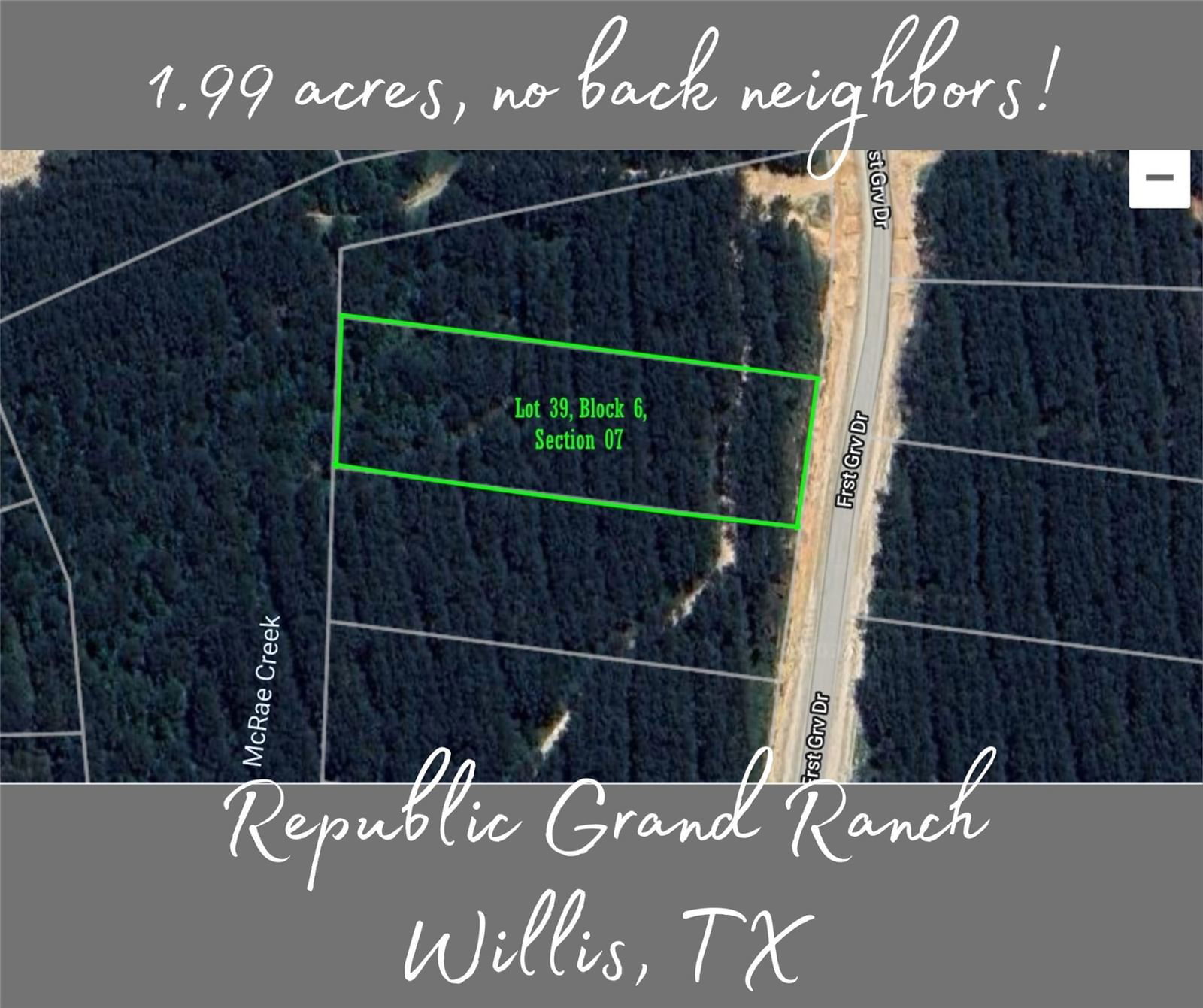 Real estate property located at 15363 Forest Grove, Montgomery, Republic Grand Ranch 07, Willis, TX, US