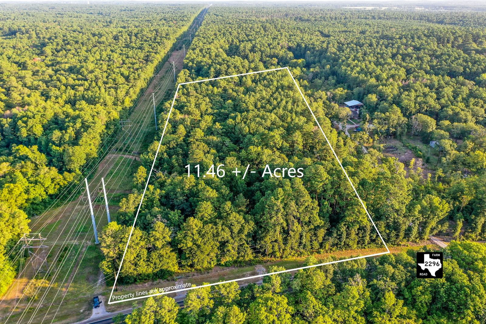 Real estate property located at 11.46 Ac FM 2296, Walker, None, Huntsville, TX, US