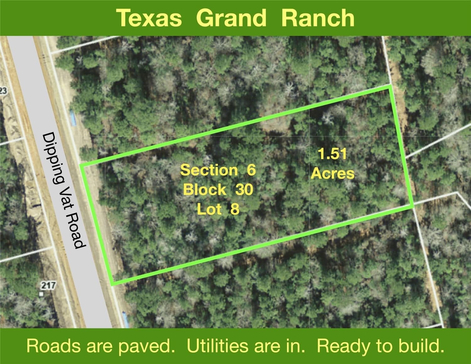 Real estate property located at 6-30-8 Dipping Vat, Walker, Texas Grand Ranch, Huntsville, TX, US