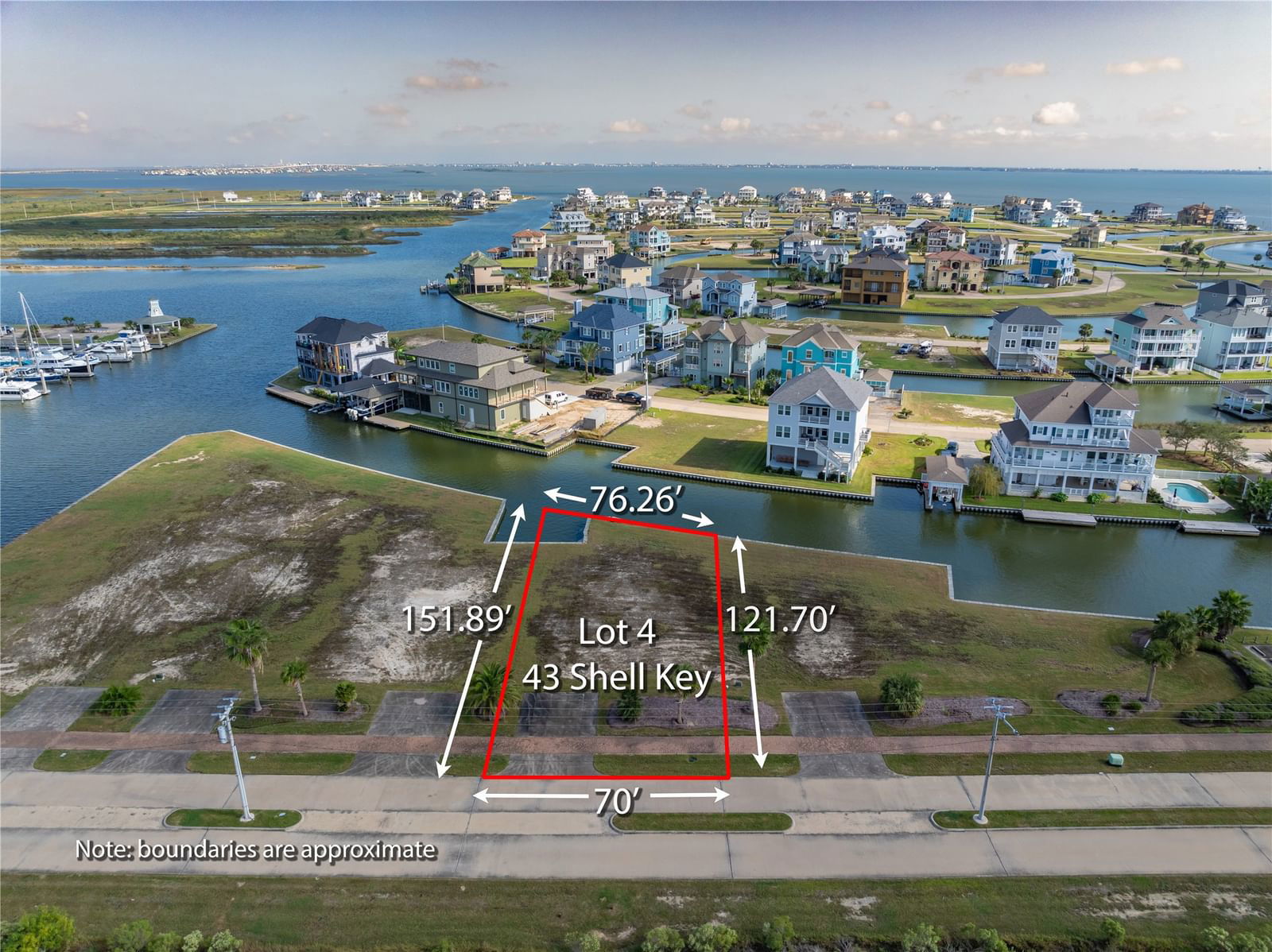 Real estate property located at 43 Shell Key, Galveston, Harborwalk Sec 5 2006, Hitchcock, TX, US