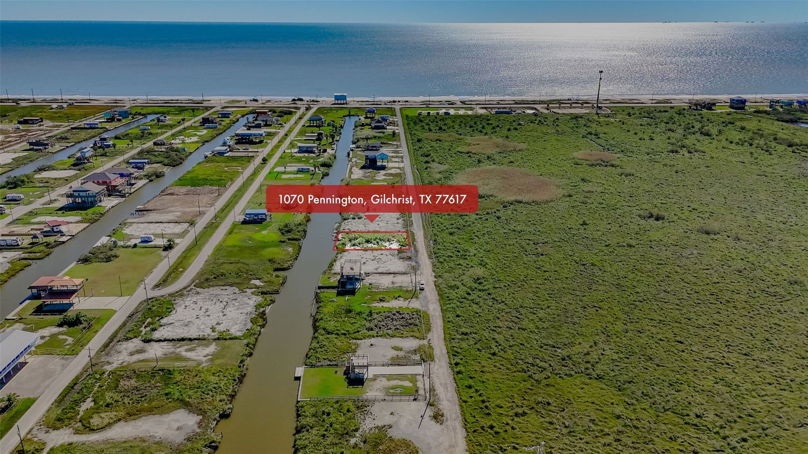 Real estate property located at 1070 Pennington, Galveston, Canal City, Gilchrist, TX, US