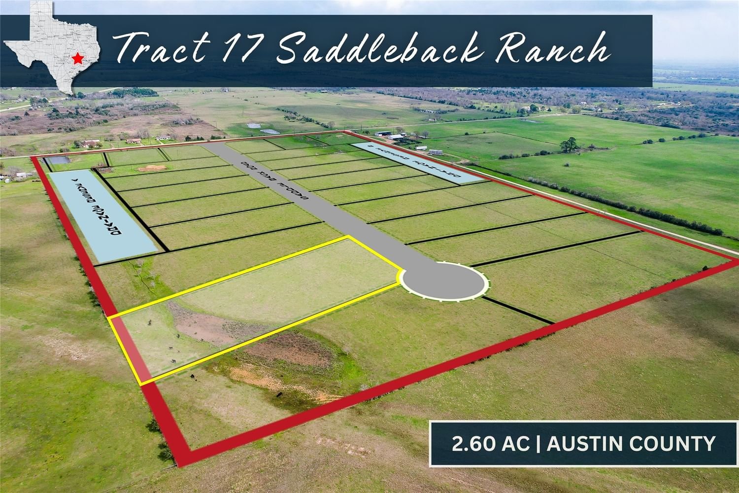 Real estate property located at Tract 17 Lisa Mae Rd, Austin, Saddleback Ranch Estates, Bellville, TX, US
