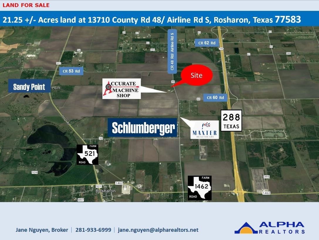 Real estate property located at 13710 County Road 48/ Airline Rd S, Brazoria, C S Gorbett, Rosharon, TX, US