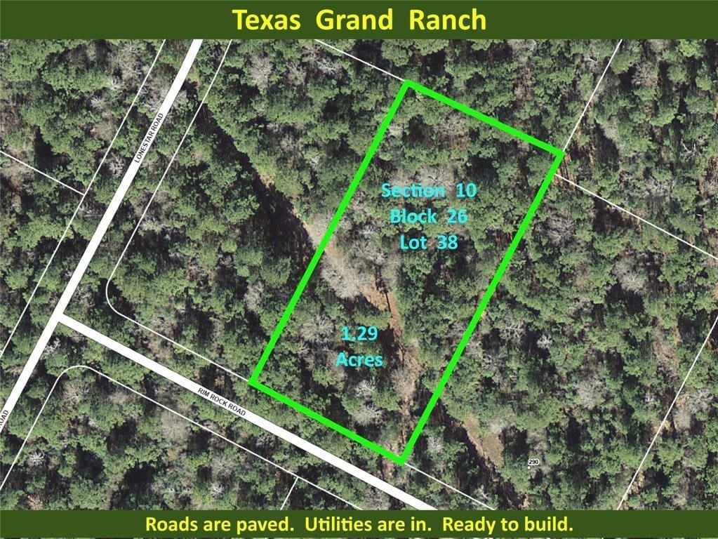 Real estate property located at 10-26-38 Rim Rock Rd, Walker, I Texas Grand Ranch Ph 10, Huntsville, TX, US