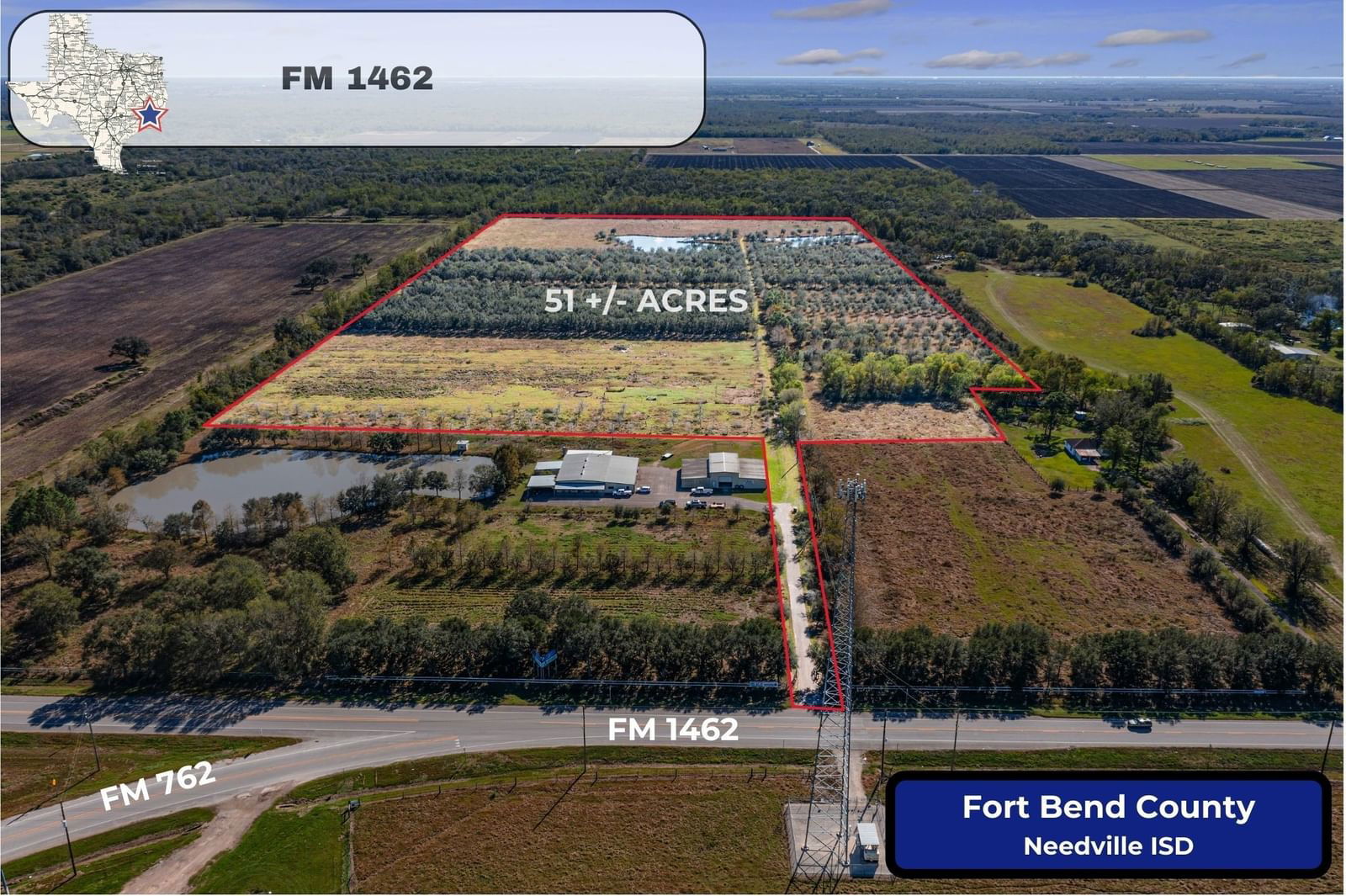 Real estate property located at Tract 4 FM 1462, Fort Bend, K W Davis, Damon, TX, US