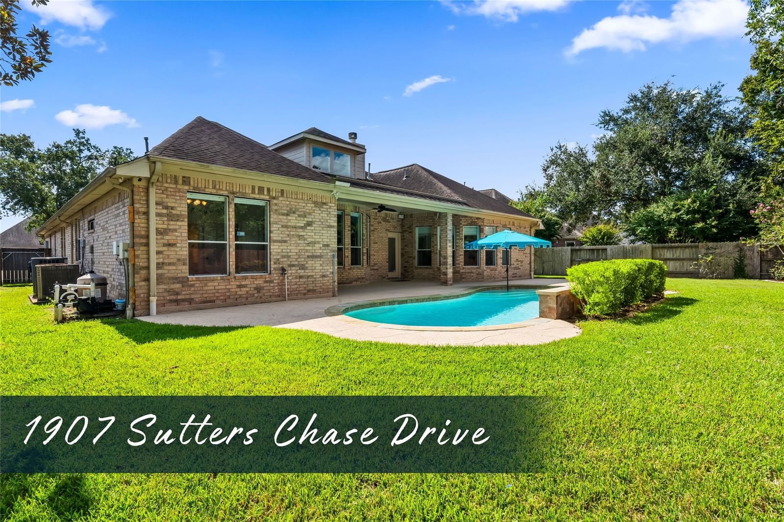 Real estate property located at 1907 Sutters Chase, Fort Bend, Greatwood Tuscany Place Sec 3, Sugar Land, TX, US