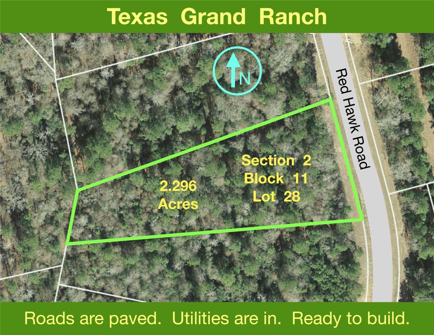 Real estate property located at 2-11-28 Red Hawk, Walker, Texas Grand Ranch, Huntsville, TX, US