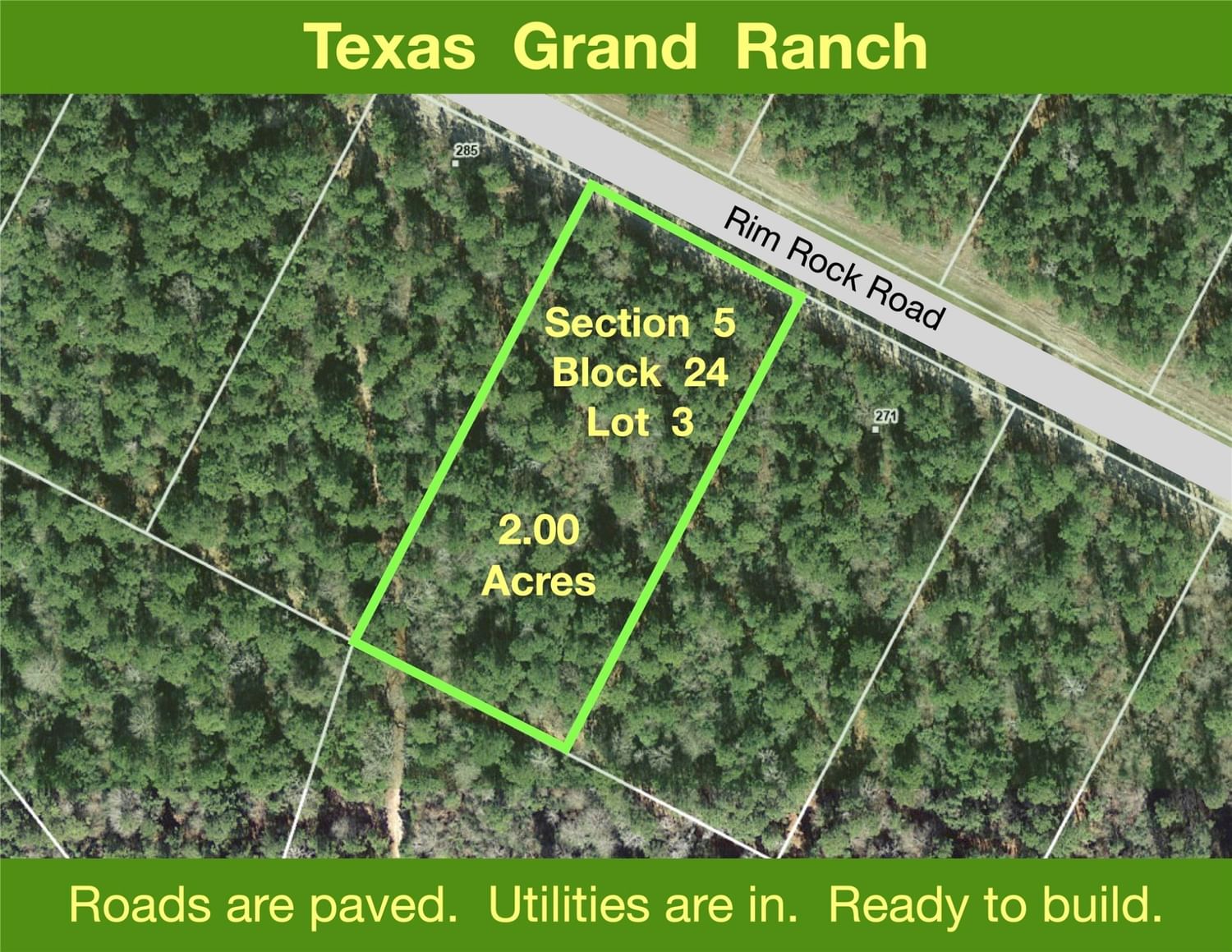 Real estate property located at 5-24-3 Rim Rock, Walker, Texas Grand Ranch, Huntsville, TX, US