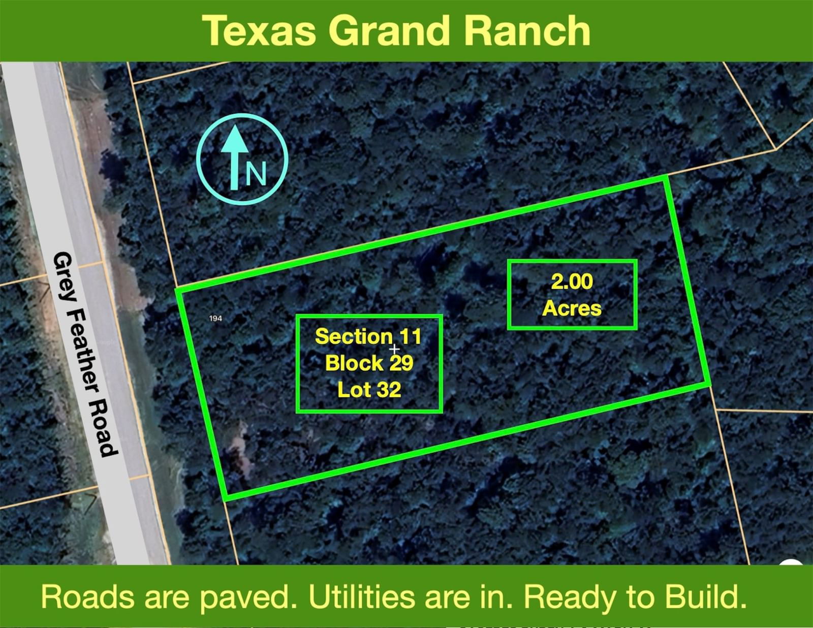 Real estate property located at 11-29-32 Grey Feather, Walker, Texas Grand Ranch, Huntsville, TX, US