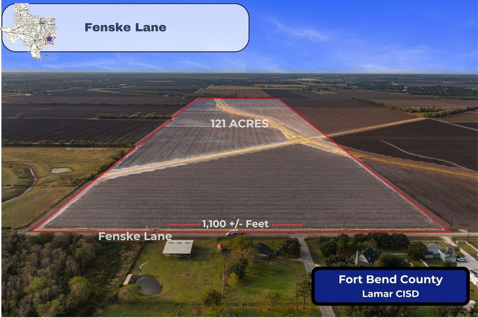 Real estate property located at 0 Fenske, Fort Bend, Wm Leech, Needville, TX, US