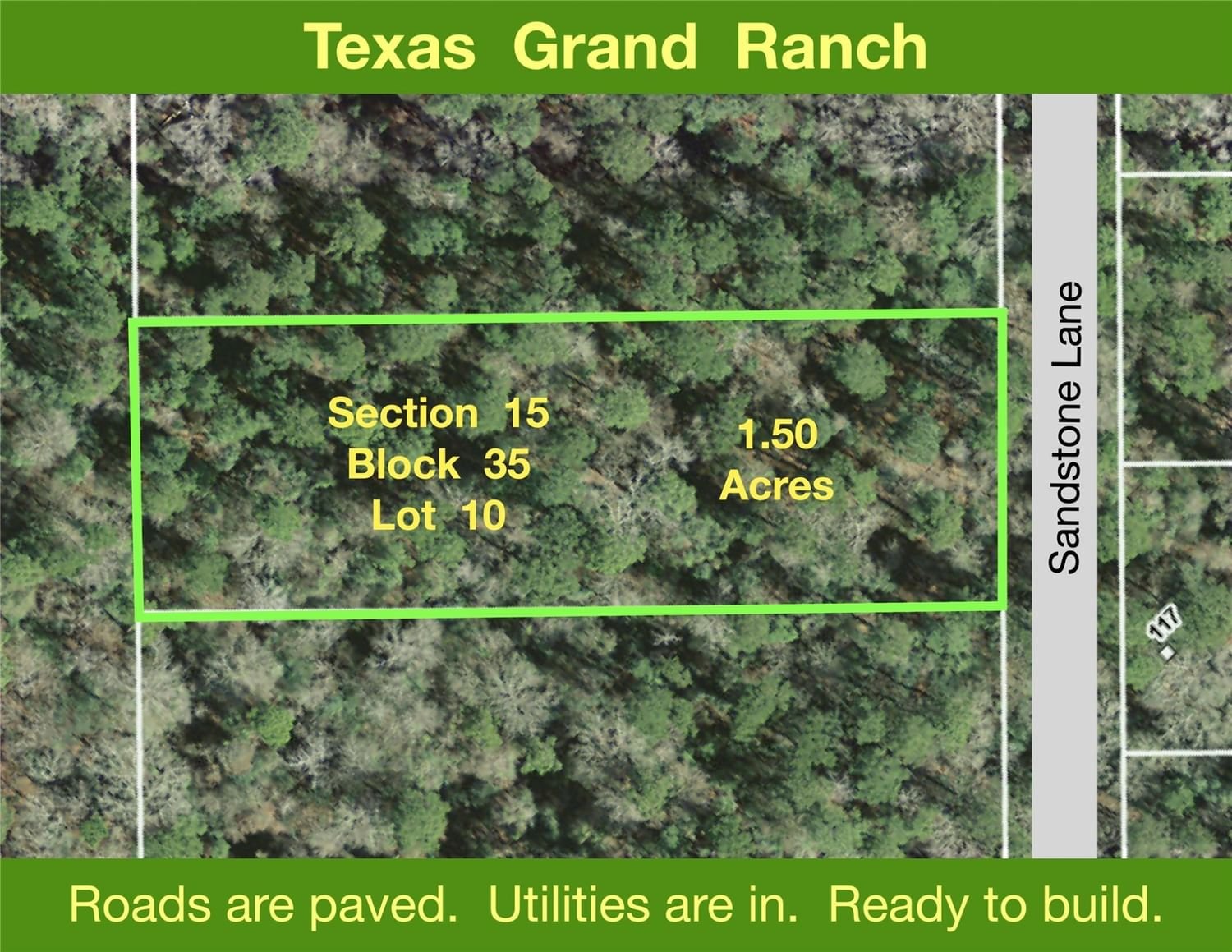Real estate property located at 15-35-10 Sandstone, Walker, Texas Grand Ranch, Huntsville, TX, US