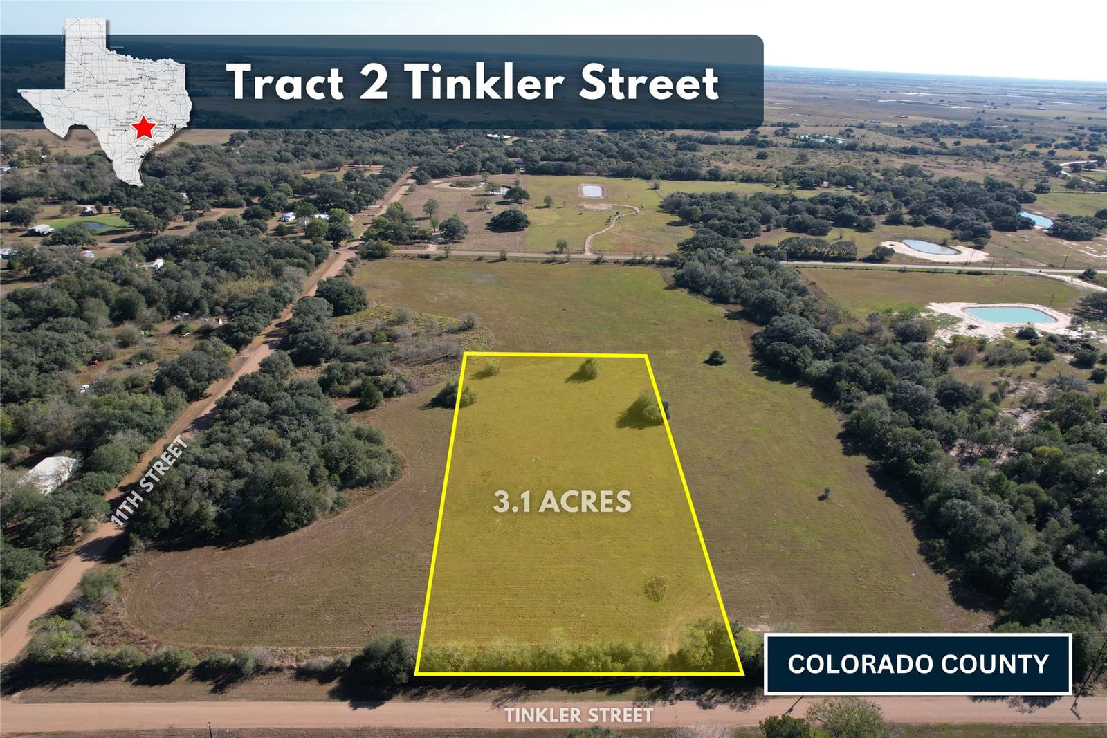 Real estate property located at Tract 2 Tinkler, Colorado, Rock Island Outlots, Rock Island, TX, US