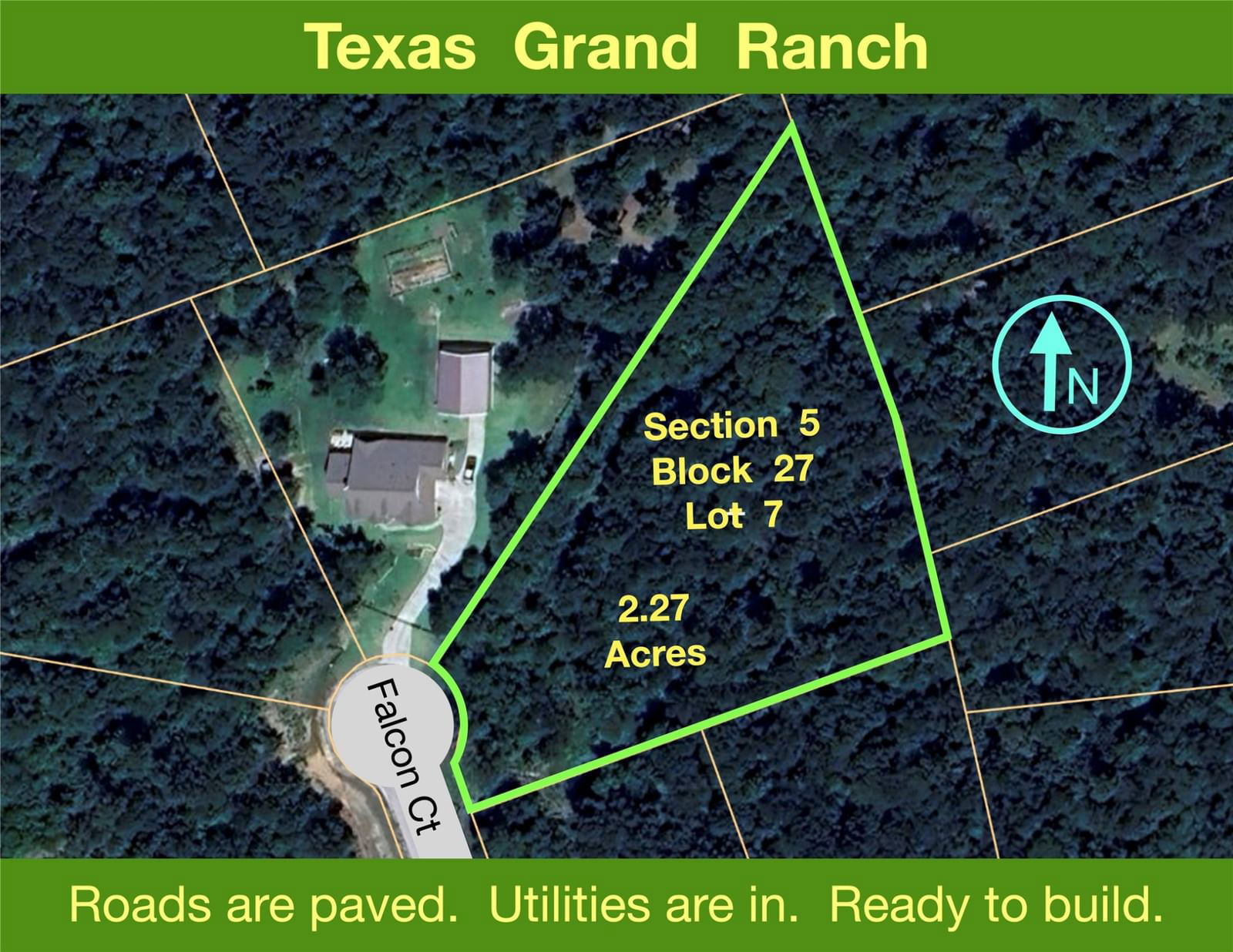 Real estate property located at 5-27-7 Falcon, Walker, Texas Grand Ranch, Huntsville, TX, US