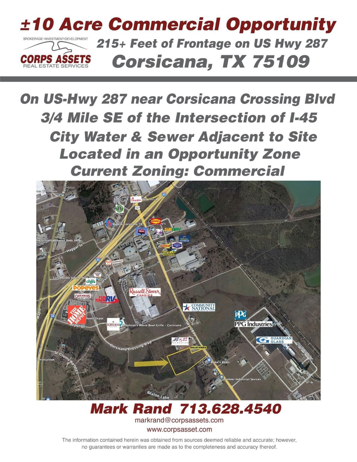 Real estate property located at 00 US Hwy 287, Navarro, Corsicana Crossing, Corsicana, TX, US