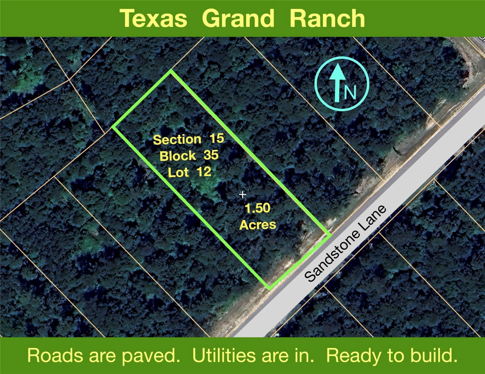 Real estate property located at 15-35-12 Sandstone, Walker, Texas Grand Ranch, Huntsville, TX, US